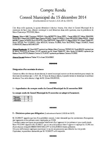 Compte Rendu année 2014