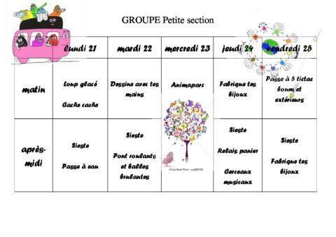 planning 4eme semaine