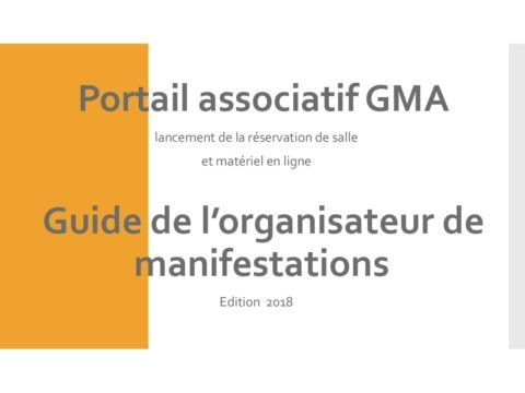 présentation portail associatif et guide organisateur de manifestations 2018