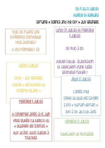 planning été 2018 CA
