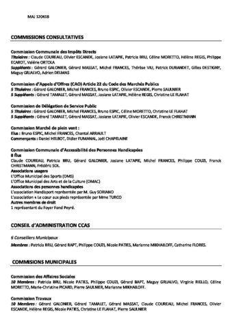 AFFECTATION SYNDICATS ET COMMISSIONS MAJ 120418