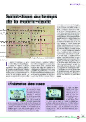 Saint-jean au temps de la mairie-école