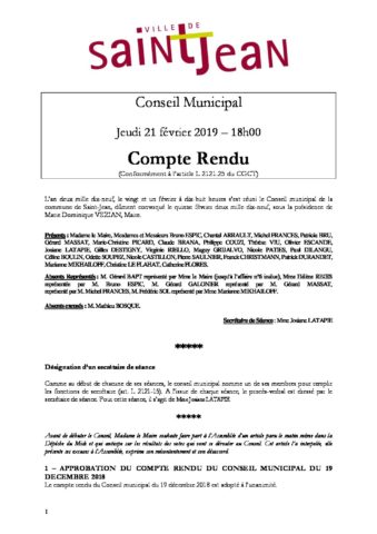 COMPTE RENDU CM 210219