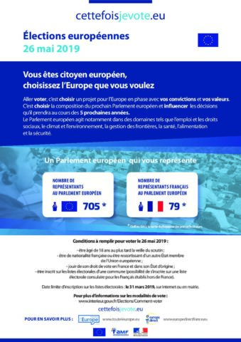 Affiche élections Européennes 2019