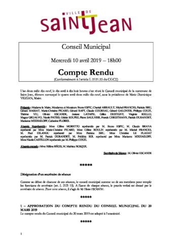 COMPTE RENDU CM 100419