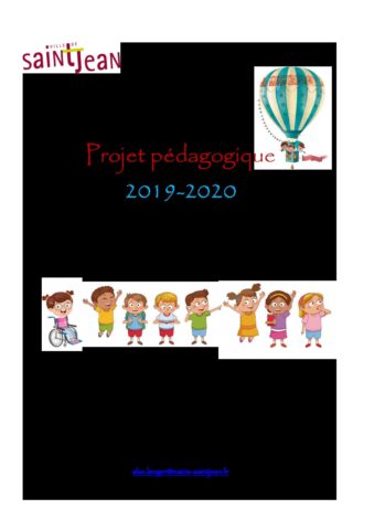 Projet pédagogique Marcel langer 2019 -2020