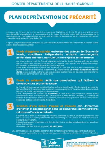 Flyer plan de prévention précarité