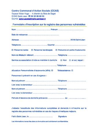 PLAN DE PREVENTION CANICULE 2020