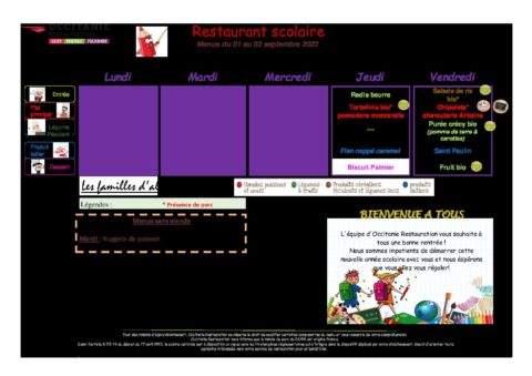 MENUS SEPTEMBRE OCTOBRE 2022 SAINT JEAN