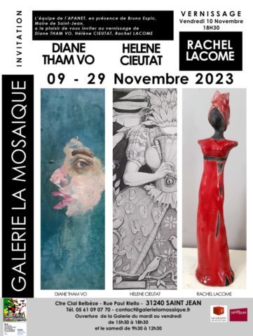 affiche + invitation expo Tham vo Cieutat Lacome