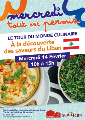 Tour du monde culinaire Liban 14 fevrier 2024