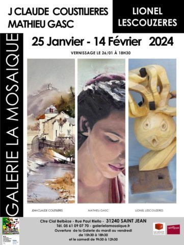 affiche expo Coustilieres Gasc Lescouzeres