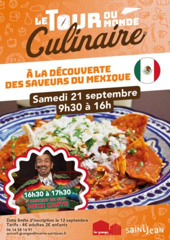 Tour du monde culinaire Mexique 12 septembre 2024 Affiche
