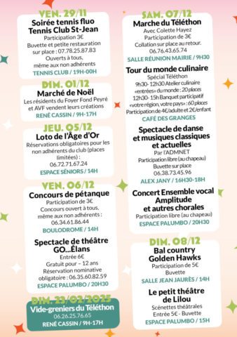 Flyer A5 Téléthon 2024 verso