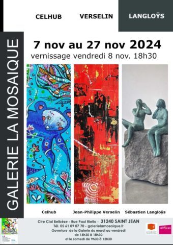 affiche expo du 7 au 27 nov -Celhub Verselin Langloys