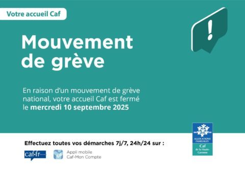 Fermeture exceptionnelle de la Caf le 10 septembre