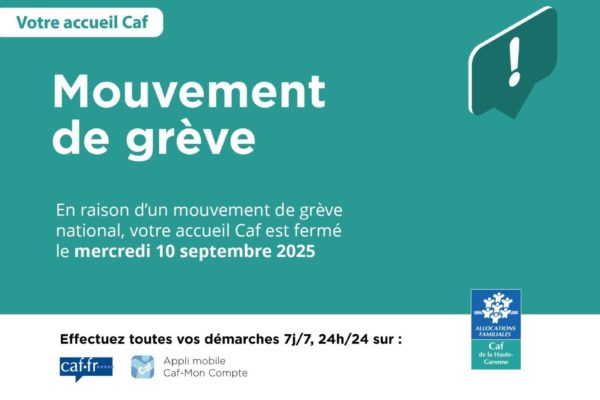 Fermeture exceptionnelle de la Caf le 10 septembre
