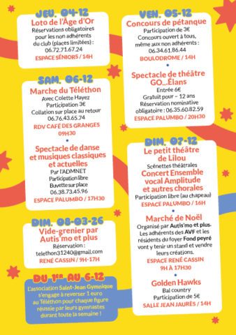 Flyer A5 Téléthon 2025 verso