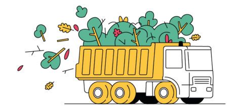 Collecte déchets végétaux benne statique